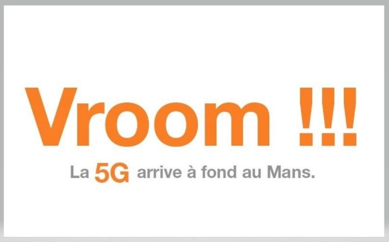 "Vroom" Pub pour la 5G au Mans